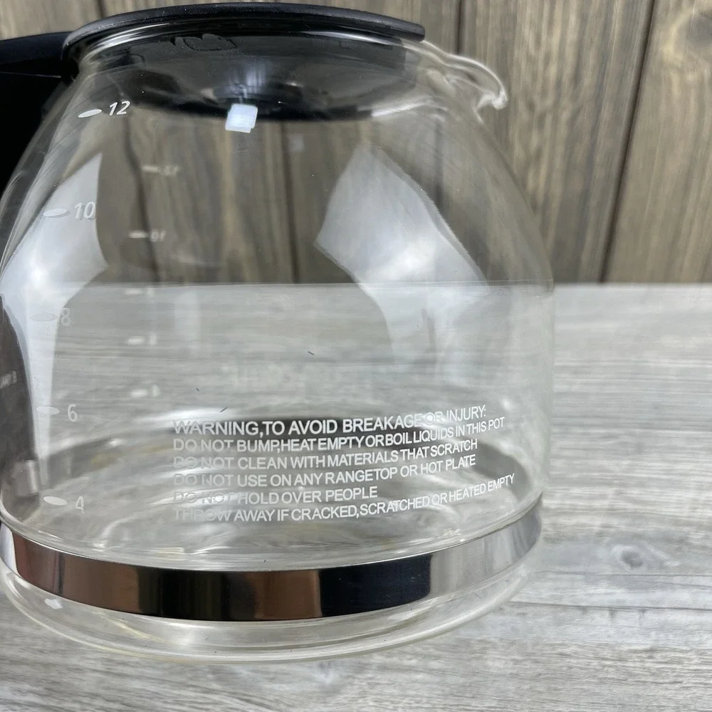Mr. Coffee 12 Cup Coffee Carafe JW Series Clear, Black Handle and Lid
